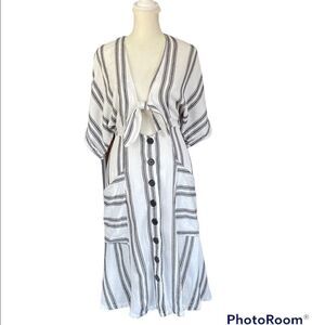Dolce Vita Anthropologie striped linen dress size XS